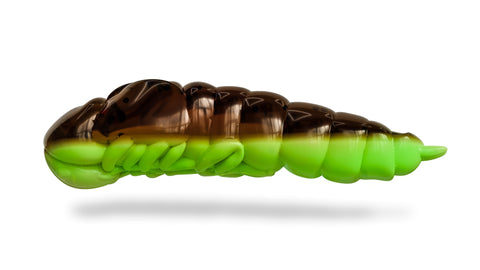 Lively Larva 40mm │ Brun/Chartreuse